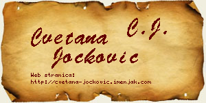 Cvetana Jocković vizit kartica